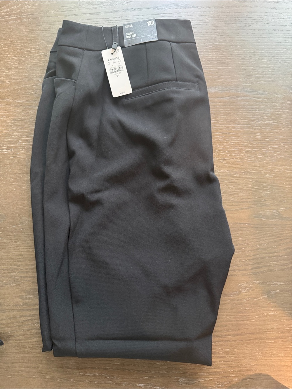 Express Editor Skinny High Rise Pants in Black 12R